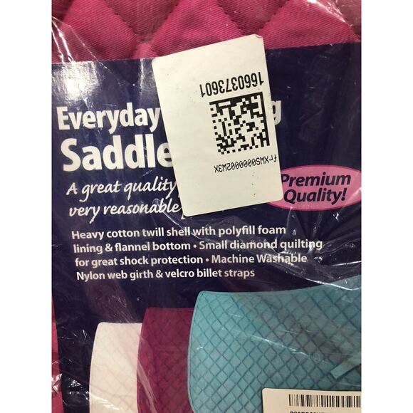 Perri’s Everyday Saddle Pad Poly fill Flannel Quilted Weather Weaver Rope - Picture 4 of 8